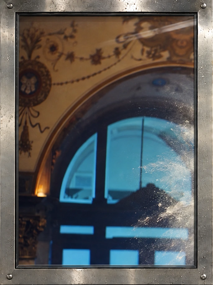 Metal-framed left station/flood photograph from Tone + Style.